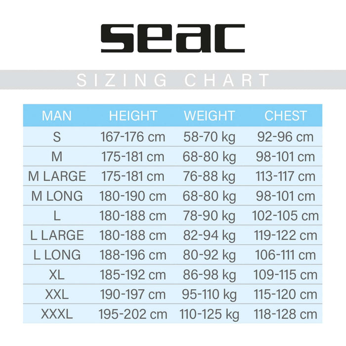 Neoprenanzug Space Man 7mm Lang M Seac 1-114-M LANG