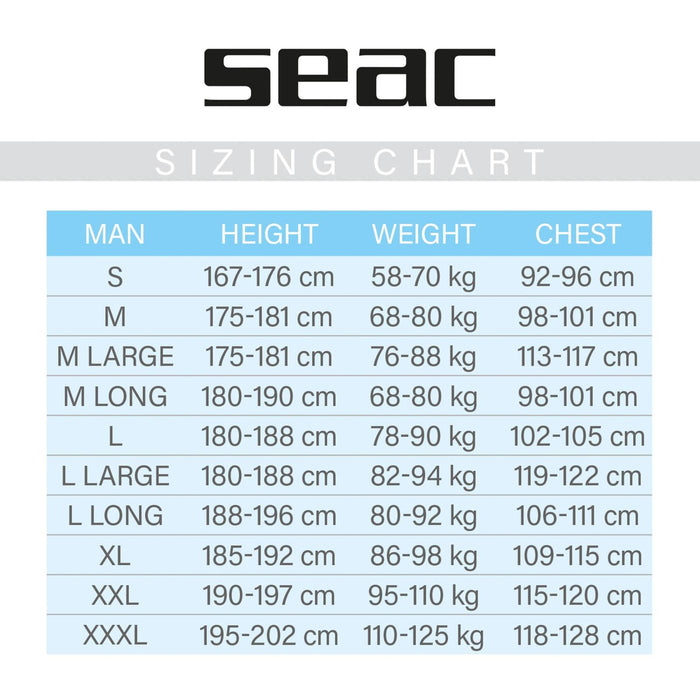 Neoprenanzug Space Man 5mm Lang M Seac 1-115-M LANG