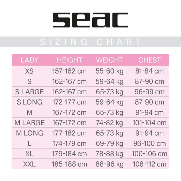 Neoprenanzug Space Frau 5mm Lang M Seac 1-117-M LANG