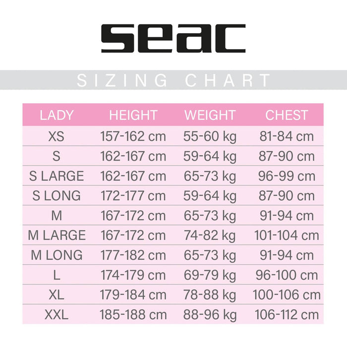Neoprenanzug Space Frau 5mm Groß S Seac 1-117-S GROSS