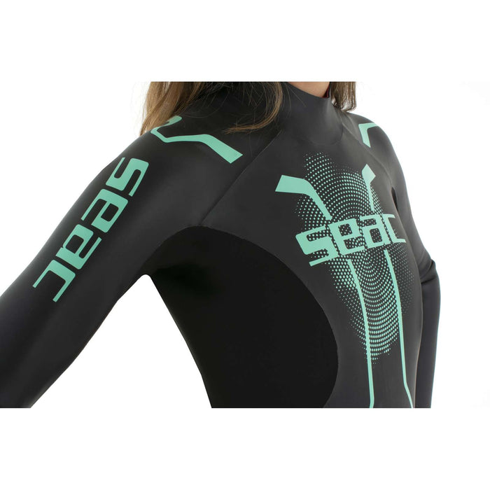 Neoprenanzug Pace Frau 2,5-3,5mm Schwarz-Türkis L Seac 1-134-L