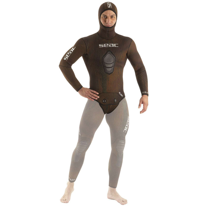 Neoprenjacke Alga Mann 3mm Braun XXL Seac 1-160-XXL