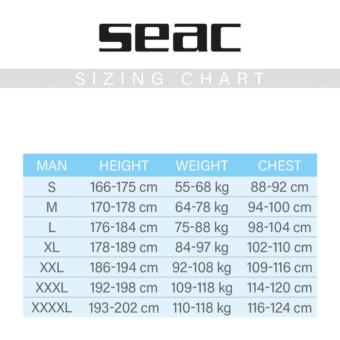 Neoprenanzug Ciao Mann 2,5mm XXXL Seac 1-18-XXXL