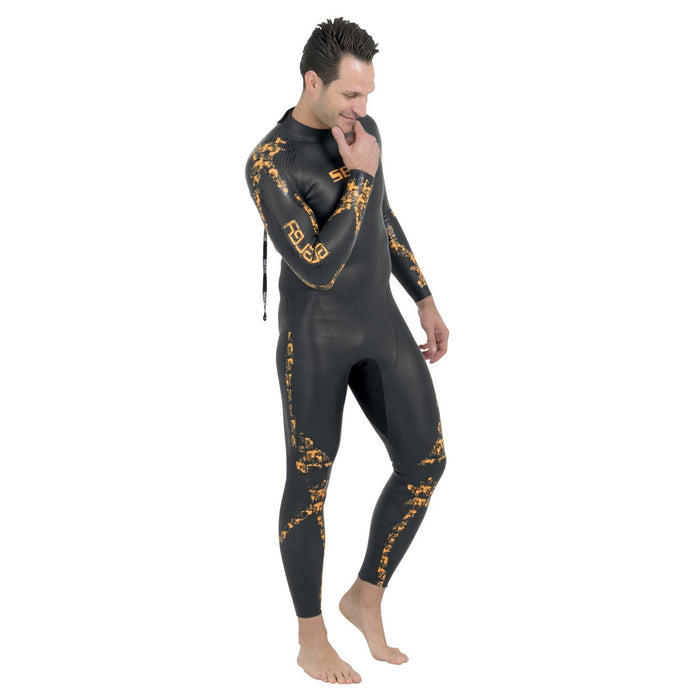Neoprenanzug Energy Mann 2mm Schwarz-Orange M Seac 1-49-M