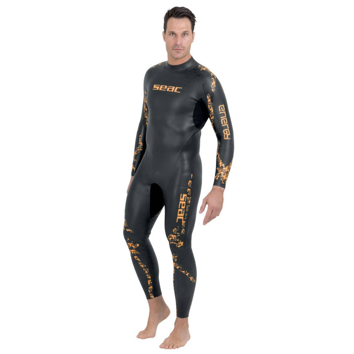Neoprenanzug Energy Mann 2mm Schwarz-Orange M Seac 1-49-M