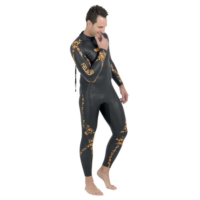 Neoprenanzug Energy Mann 2mm Schwarz-Orange S Seac 1-49-S