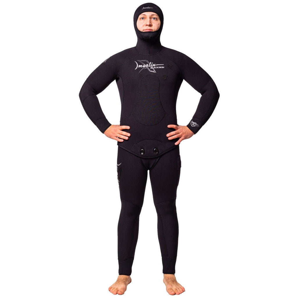 Spear-Fischanzug Komplett Neopren Schwarz Herren 5mm Schwarz Größe XXL Marlin 10955