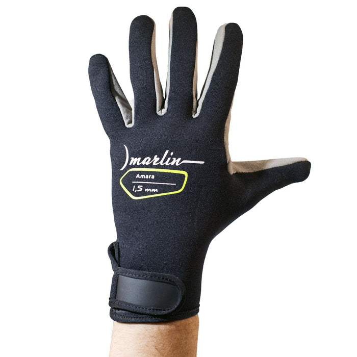 Tauchhandschuhe Amara 1.5mm Schwarz-Grau Größe XXL Marlin 1096041