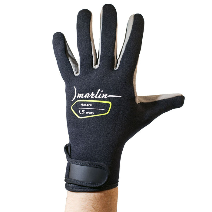 Tauchhandschuhe Amara 1.5mm Schwarz-Grau Größe S Marlin 1096042