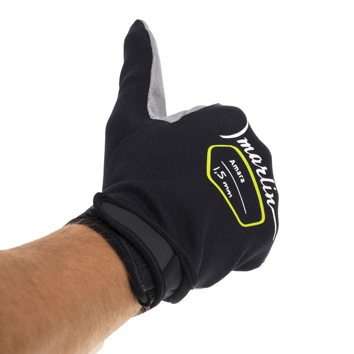 Tauchhandschuhe Amara 1.5mm Schwarz-Grau Größe S Marlin 1096042