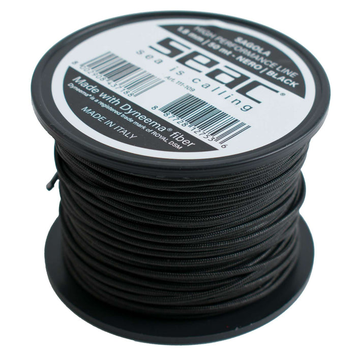 Kern Dyneema Schwarz 50m 1,8mm Seac 111-109N