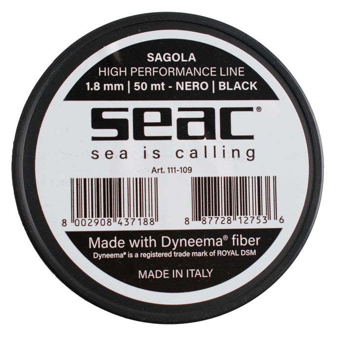 Kern Dyneema Schwarz 50m 1,8mm Seac 111-109N