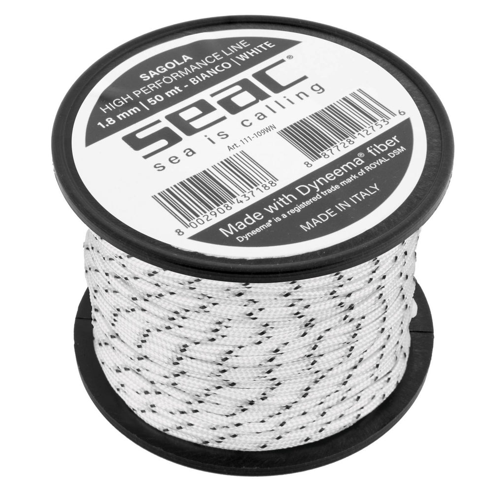 Kern Dyneema Schwarz-Weiß 50m 1,8mm Seac 111-109WN