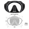 Schnorchelmaske Rahmenslos Evo Schwarz Marlin 117439