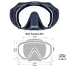 Schnorchelmaske Rahmenslos Evo Dunkelblau Marlin 117440