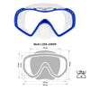 Schnorchelmaske Look Kinder Blau-Klar Marlin 117442