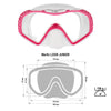 Schnorchelmaske Look Kinder Pink-Klar Marlin 117443
