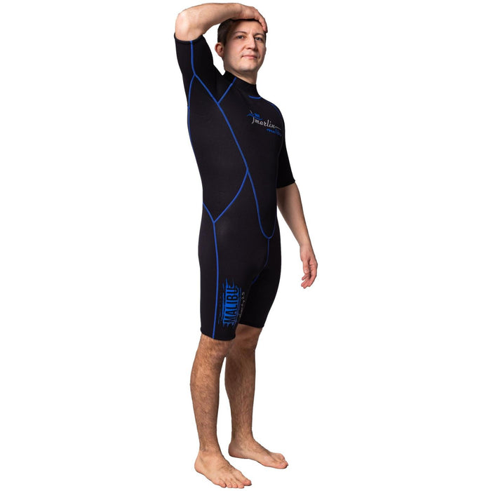 Shorty Neoprenanzug Malibu Herren 2.5mm Schwarz-Blau Größe L Marlin 117606