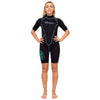 Shorty Neoprenanzug Malibu Damen 2.5mm Schwarz-Aqua Blau Größe M Marlin 117623