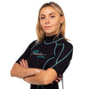 Shorty Neoprenanzug Malibu Damen 2.5mm Schwarz-Aqua Blau Größe M Marlin 117623
