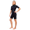 Shorty Neoprenanzug Malibu Damen 2.5mm Schwarz-Aqua Blau Größe S Marlin 117624