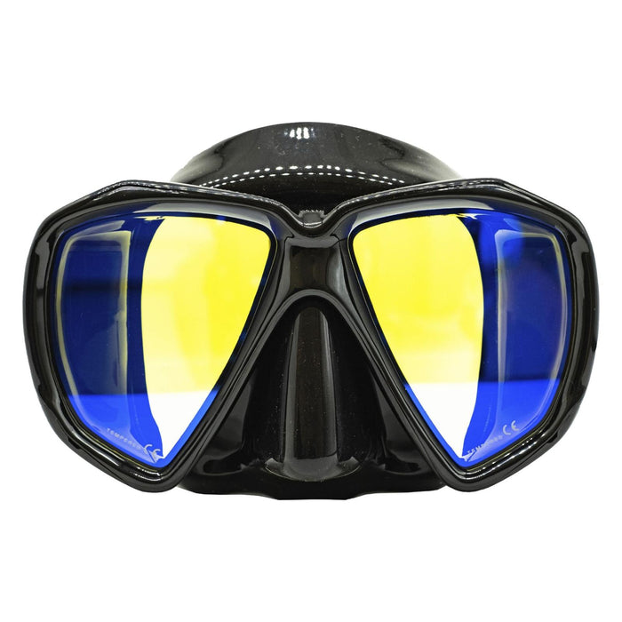 Spearfishing Maske Turbo Schwarz Gelb-Spiegelbeschichtet Marlin 117849