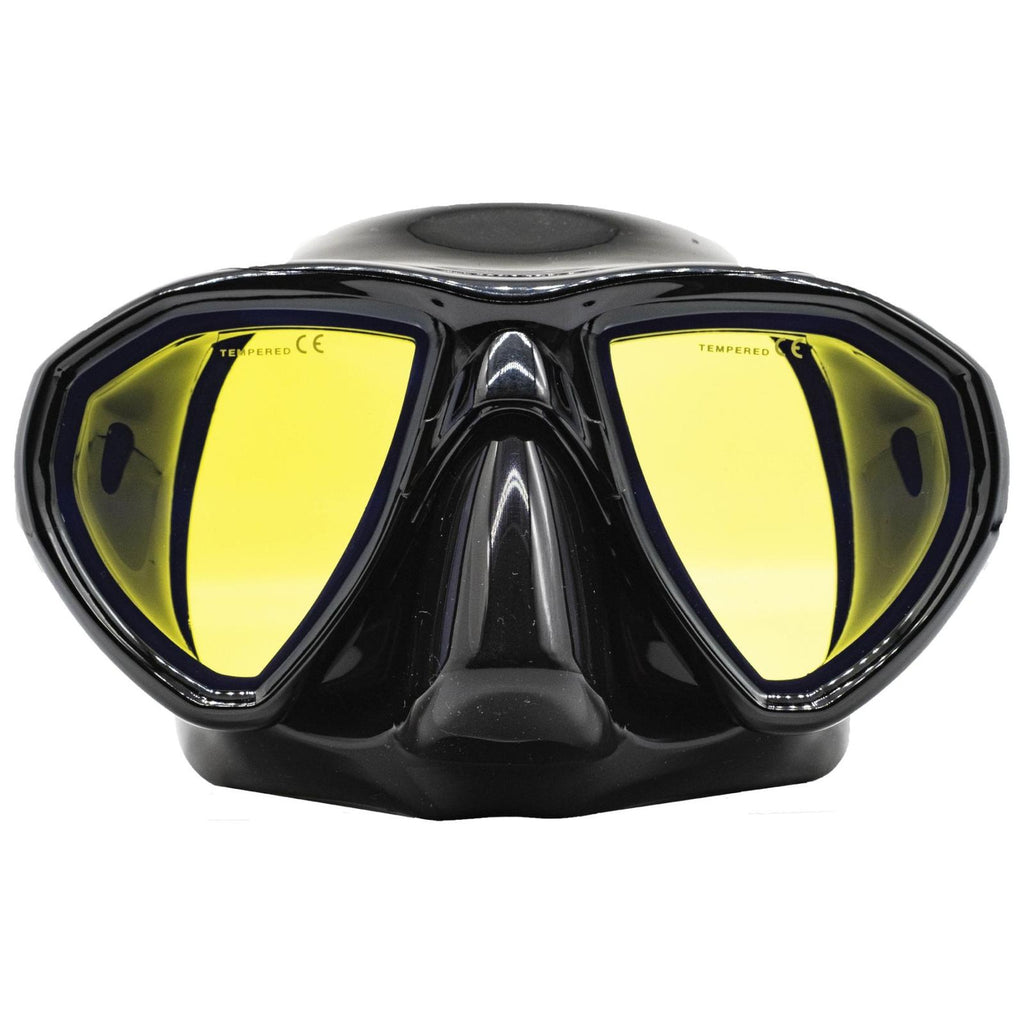 Spearfishing Maske Ergo Schwarz Gelb-Spiegelbeschichtet Marlin 117850
