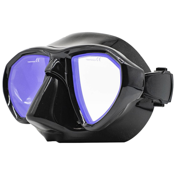 Spearfishing Maske Ergo Schwarz Gelb-Spiegelbeschichtet Marlin 117850