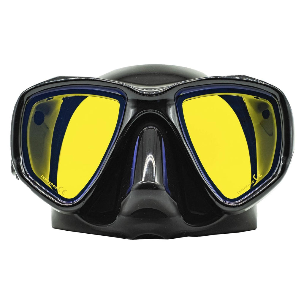 Spearfishing Maske Triton Schwarz Gelb-Spiegelbeschichtet Marlin 117851