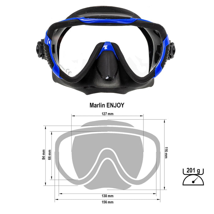 Tauchmaske Enjoy Blau-Schwarz Marlin 118131