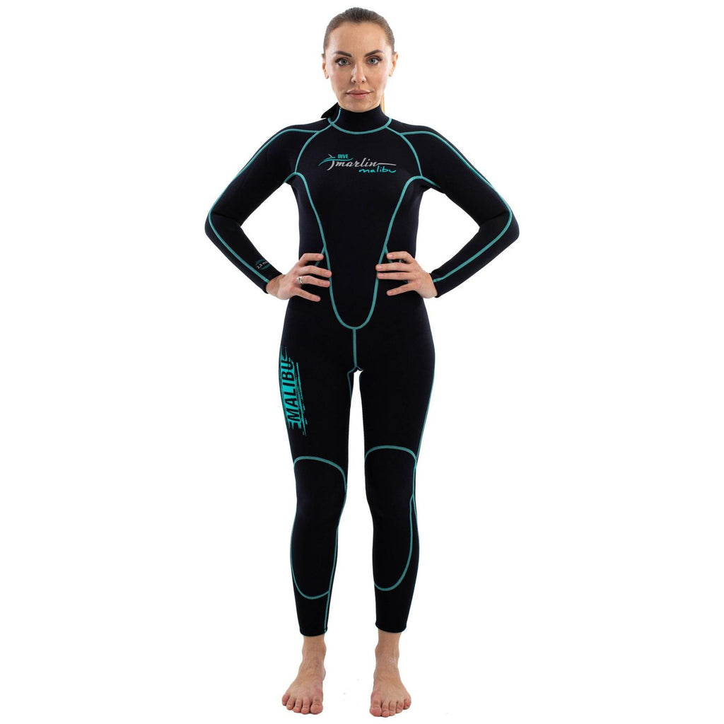 Schnorchelanzug Malibu Frau 2,5mm Schwarz-Aqua Blau Größe XS Marlin 118320