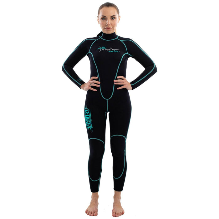 Schnorchelanzug Malibu Frau 2,5mm Schwarz-Aqua Blau Größe XS Marlin 118320