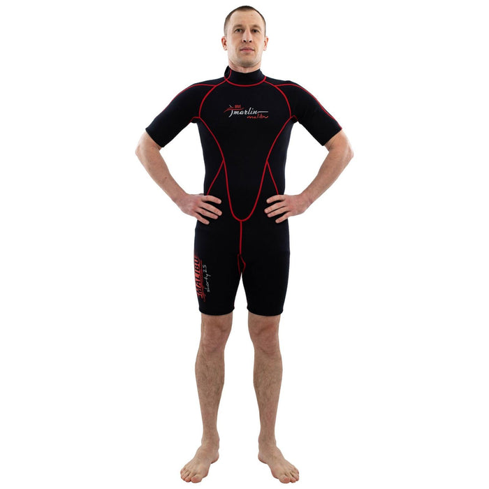Shorty Neoprenanzug Malibu Herren 2.5mm Schwarz-Rot Größe M Marlin 118335