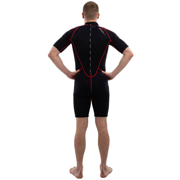 Shorty Neoprenanzug Malibu Herren 2.5mm Schwarz-Rot Größe XL Marlin 118337