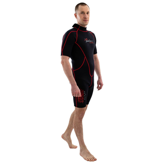Shorty Neoprenanzug Malibu Herren 2.5mm Schwarz-Rot Größe XXXL Marlin 118339