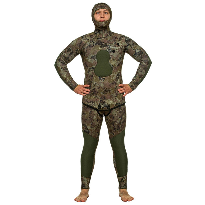 Spearfishing Full Wetsuit Skilur Pro 3mm Grün-Camo Größe M Marlin 118434