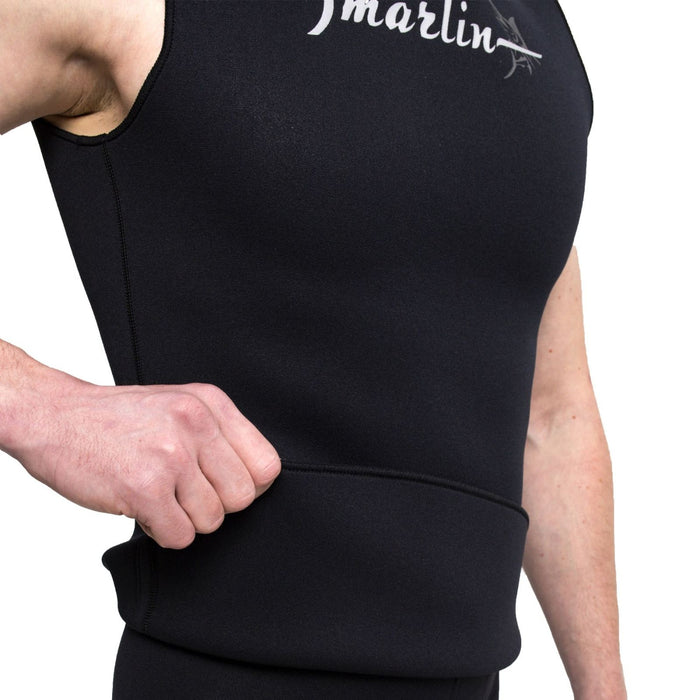 Neopren Kapuzenweste Nylon 2mm Schwarz Größe M Marlin 118491