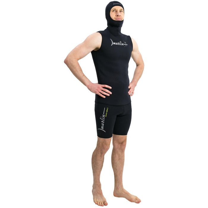 Neopren Kapuzenweste Nylon 2mm Schwarz Größe XXXL Marlin 118495
