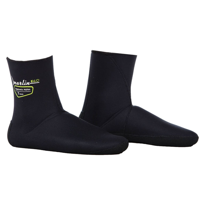 Anatomische Schnorchelsocken Nylon Eco 1.5mm Schwarz Größe S Marlin 118499