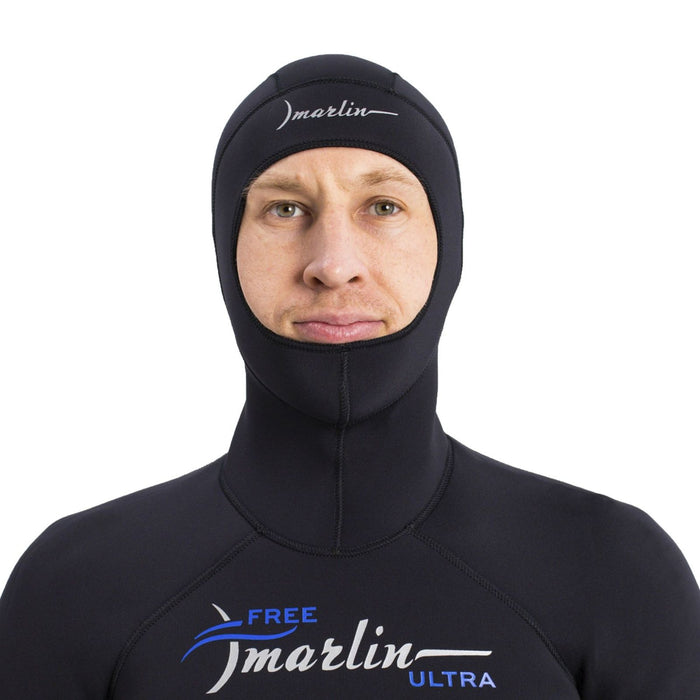 Freediving Komplettanzug mit Kapuze Ultra Herren 5mm Schwarz Größe S Marlin 118532