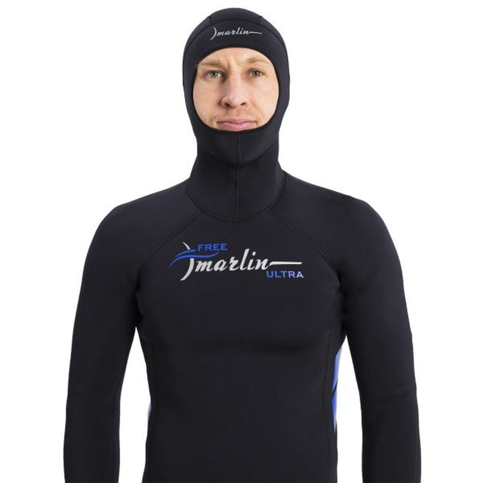 Freediving Komplettanzug mit Kapuze Ultra Herren 5mm Schwarz Größe S Marlin 118532