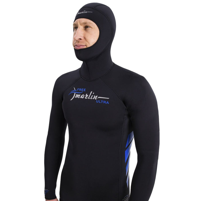 Freediving Komplettanzug mit Kapuze Ultra Herren 5mm Schwarz Größe S Marlin 118532