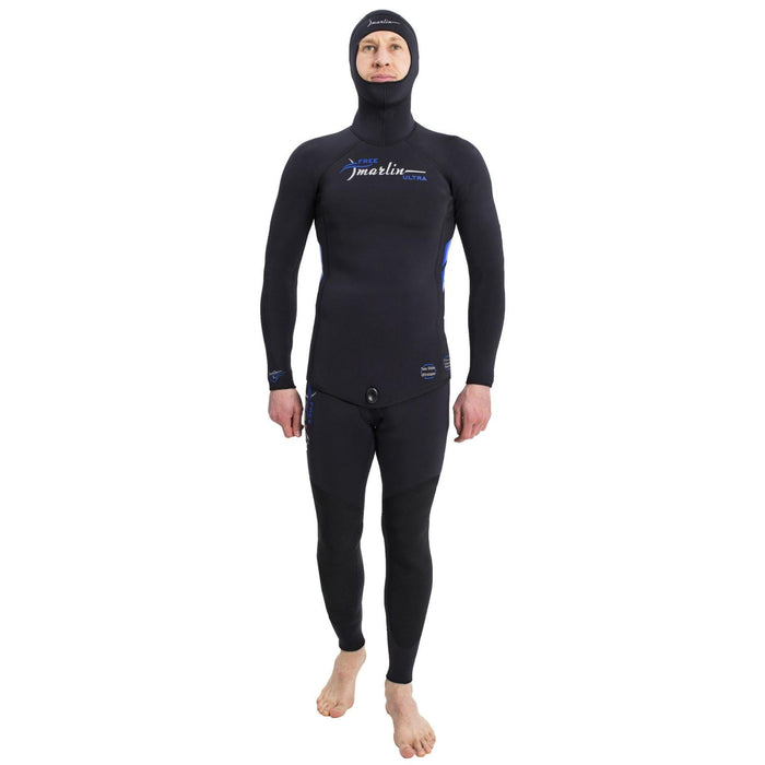 Freediving Komplettanzug mit Kapuze Ultra Herren 5mm Schwarz Größe XXXL Marlin 118537