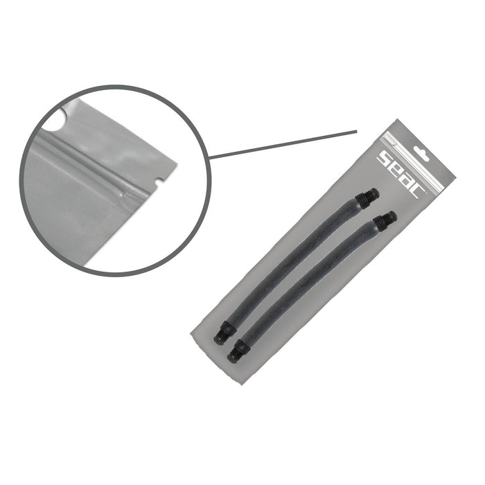 Paar Schlingen Anthrazit Flex Dual Durchmesser 16mm Länge 14cm Seac 127-56-16X14