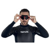 Schwimmmaske Sonic Schwarz-Rot Rauchige Linsen Seac 152-30NR-SBL