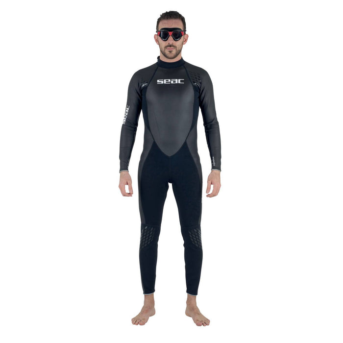 Schwimmmaske Sonic Schwarz-Rot Rauchige Linsen Seac 152-30NR-SBL