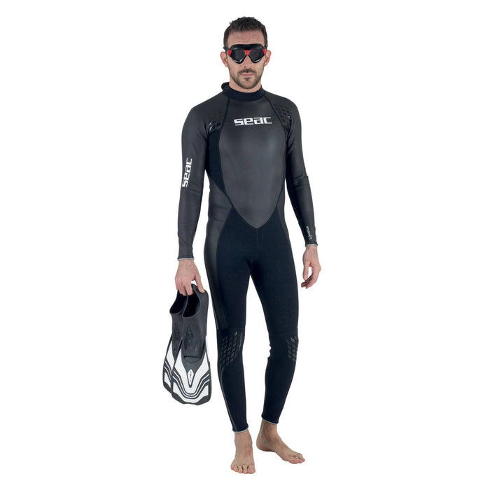Schwimmmaske Sonic Schwarz-Rot Rauchige Linsen Seac 152-30NR-SBL