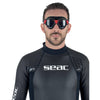 Schwimmmaske Sonic Schwarz-Rot Rauchige Linsen Seac 152-30NR-SBL