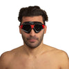 Schwimmmaske Sonic Schwarz-Rot Rauchige Linsen Seac 152-30NR-SBL