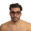 Schwimmmaske Sonic Schwarz-Rot Klare Linsen Seac 152-30NR-SKL
